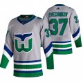 Wholesale Cheap Carolina Hurricanes #37 Andrei Svechnikov Grey Men's Adidas 2020-21 Reverse Retro Alternate NHL Jersey