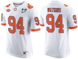 Wholesale Cheap Men's Clemson Tigers #94 Carlos Watkins White 2017 Championship Game Patch Stitched CFP Nike Limited Jersey