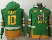 Wholesale Cheap Ducks #10 Corey Perry Green Name & Number Pullover NHL Hoodie