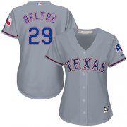 Wholesale Cheap Rangers #29 Adrian Beltre Grey Road Women's Stitched MLB Jersey