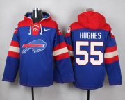 Wholesale Cheap Nike Bills #55 Jerry Hughes Royal Blue Player Pullover NFL Hoodie