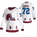 Wholesale Cheap Colorado Avalanche #72 Joonas Donskoi White Men's Adidas 2020-21 Reverse Retro Alternate NHL Jersey