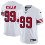 Wholesale Cheap Nike 49ers #99 Javon Kinlaw White Youth Stitched NFL Limited Rush Jersey