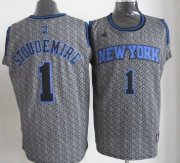 Wholesale Cheap New York Knicks #1 Amare Stoudemire Gray Static Fashion Jersey