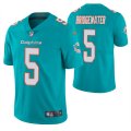 Wholesale Cheap Men's Miami Dolphins #5 Teddy Bridgewater Aqua Vapor Untouchable Limited Stitched Football Jersey
