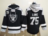 Wholesale Cheap Men's Las Vegas Raiders #75 Howie Long NEW Black Pocket Stitched NFL Pullover Hoodie