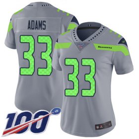 Wholesale Cheap Nike Seahawks #33 Jamal Adams Gray Women\'s Stitched NFL Limited Inverted Legend 100th Season Jersey
