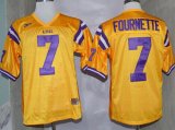 Wholesale Cheap LSU Tigers #7 Leonard Fournette Yellow Jersey
