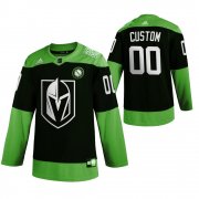 Wholesale Cheap Vegas Golden Knights Custom Men's Adidas Green Hockey Fight nCoV Limited NHL Jersey