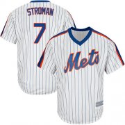 Wholesale Cheap Mets #7 Marcus Stroman White(Blue Strip) New Cool Base Alternate Stitched MLB Jersey
