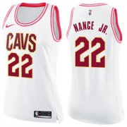 Wholesale Cheap Nike Cleveland Cavaliers #22 Larry Nance Jr. White Pink Women's NBA Swingman Fashion Jersey