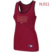 Wholesale Cheap Women's Nike Los Angeles Angels Tri-Blend Racerback Stretch Tank Top Red