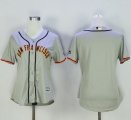 Wholesale Cheap Giants Blank Grey Women's Road Stitched MLB Jersey