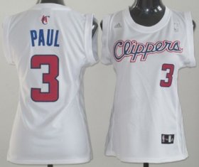 Wholesale Cheap Los Angeles Clippers #3 Chris Paul White Womens Jersey