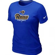Wholesale Cheap Women's Nike Los Angeles Rams Critical Victory NFL T-Shirt Blue