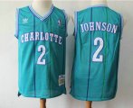 Wholesale Cheap Men's Charlotte Hornets #2 Larry Johnson 1992-93 Blue Hardwood Classics Soul Swingman Throwback Jersey With Adidas