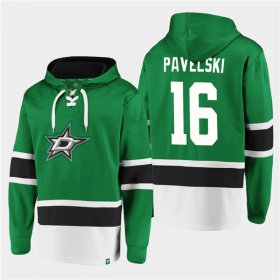 Wholesale Cheap Men\'s Dallas Stars #16 Joe Pavelski Green Ageless Must-Have Lace-Up Pullover Hoodie