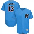 Wholesale Cheap marlins #13 Starlin Castro Blue Flexbase Authentic Collection Stitched MLB Jersey