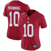 Wholesale Cheap Nike Giants #10 Eli Manning Red Alternate Women's Stitched NFL Vapor Untouchable Limited Jersey