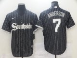 Wholesale Cheap Men's Chicago White Sox #7 Tim Anderson Black 2021 City Connect Stitched MLB Cool Base Nike Jersey
