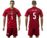 Wholesale Cheap Czech #5 Kalas Red Home Soccer Country Jersey