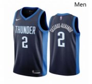 Wholesale Cheap Men Oklahoma City Thunder 2 Shai Gilgeous Alexander Navy NBA Swingman 2020 21 Earned Editi