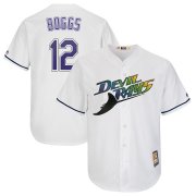 Wholesale Cheap Tampa Bay Rays #12 Wade Boggs Majestic Turn Back The Clock Home Cool Base Cooperstown Player Jersey White