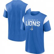 Wholesale Men's Detroit Lions Blue White Home Stretch Team T-Shirt