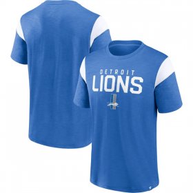 Wholesale Men\'s Detroit Lions Blue White Home Stretch Team T-Shirt