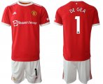Wholesale Cheap Men 2021-2022 Club Manchester United home red 1 Adidas Soccer Jersey