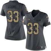Wholesale Cheap Nike Seahawks #33 Jamal Adams Black Women's Stitched NFL Limited 2016 Salute to Service Jersey