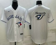 Wholesale Cheap Men's Toronto Blue Jays Big Logo White Stitched MLB Cool Base Nike Jersey