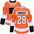 Wholesale Cheap Adidas Flyers #28 Claude Giroux Orange Home Authentic Women's Stitched NHL Jersey