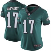 Wholesale Cheap Nike Eagles #17 Alshon Jeffery Midnight Green Team Color Women's Stitched NFL Vapor Untouchable Limited Jersey