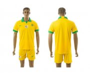 Wholesale Cheap South African Blank Yellow Home Soccer Country Jersey