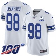 Wholesale Cheap Nike Cowboys #98 Tyrone Crawford White Men's Stitched With Established In 1960 Patch NFL 100th Season Vapor Untouchable Limited Jersey
