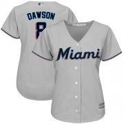 Wholesale Cheap Marlins #8 Andre Dawson Grey Road Women's Stitched MLB Jersey