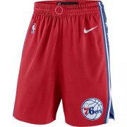 Wholesale Cheap Men's Philadelphia 76ers Nike Red Statement Swingman Basketball Shorts