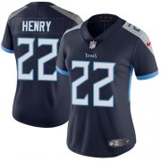 Wholesale Cheap Nike Titans #22 Derrick Henry Navy Blue Team Color Women's Stitched NFL Vapor Untouchable Limited Jersey