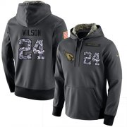 Wholesale Cheap NFL Men's Nike Arizona Cardinals #24 Adrian Wilson Stitched Black Anthracite Salute to Service Player Performance Hoodie