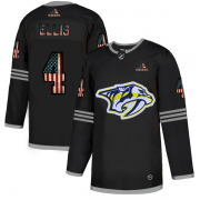 Wholesale Cheap Nashville Predators #4 Ryan Ellis Adidas Men's Black USA Flag Limited NHL Jersey