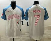 Wholesale Cheap Men's Mexico Baseball #7 Julio Urias 2023 White Blue World Classic Stitched Jersey6