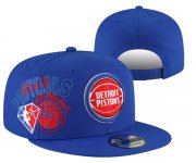 Wholesale Cheap Detroit Pistons Stitched Snapback 75th Anniversary Hats 005