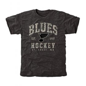 Wholesale Cheap Men\'s St. Louis Blues Black Camo Stack T-Shirt