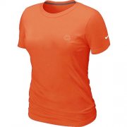 Wholesale Cheap Women's Nike Chicago Bears Chest Embroidered Logo T-Shirt Orange