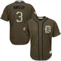 Wholesale Cheap Tigers #3 Ian Kinsler Green Salute to Service Stitched Youth MLB Jersey