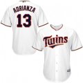 Wholesale Cheap Twins #13 Ehire Adrianza White Cool Base Stitched Youth MLB Jersey