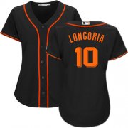 Wholesale Cheap Giants #10 Evan Longoria Black Alternate Women's Stitched MLB Jersey