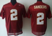 Wholesale Cheap Florida State Seminoles #2 Deion Sanders Red Jersey