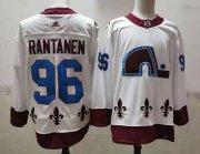 Wholesale Cheap Men's Colorado Avalanche #96 Mikko Rantanen White 2021 Retro Stitched NHL Jersey